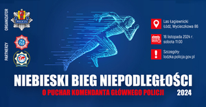 plakat promujący wydarzenie na którym widać biegnącą osobę.