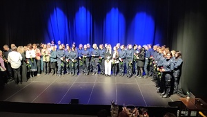 Zgromadzeni goście podczas obchodów 100-lecia kobiet w Policji
