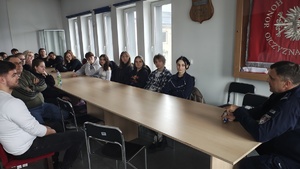 Studenci z wizytą w Komendzie Powiatowej w Zgierzu