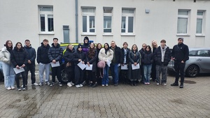 Studenci z wizytą w Komendzie Powiatowej w Zgierzu